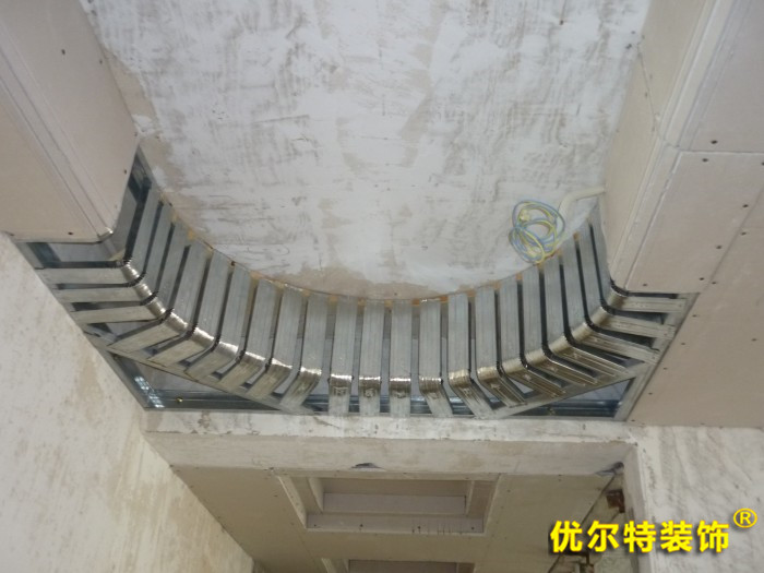 特殊輕鋼龍骨框架制作—走道半成品