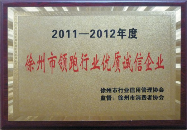 徐州市領跑行業(yè)優(yōu)質(zhì)誠信企業(yè)